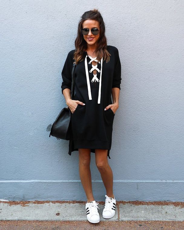 EW20212 Stylish Dress Black