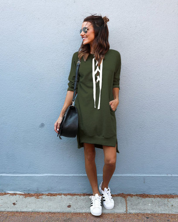 EW20212 Stylish Dress Green