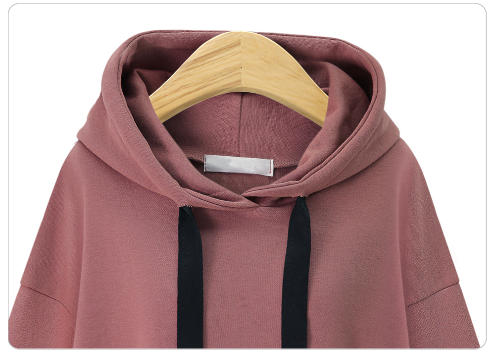 EW20213 Stylish Hooded Dress Pink