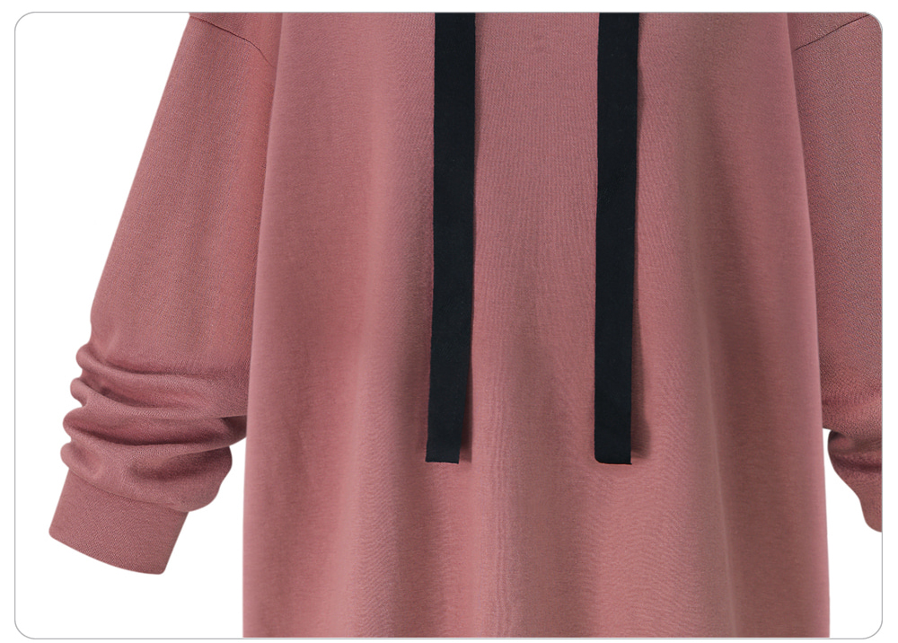 EW20213 Stylish Hooded Dress Pink