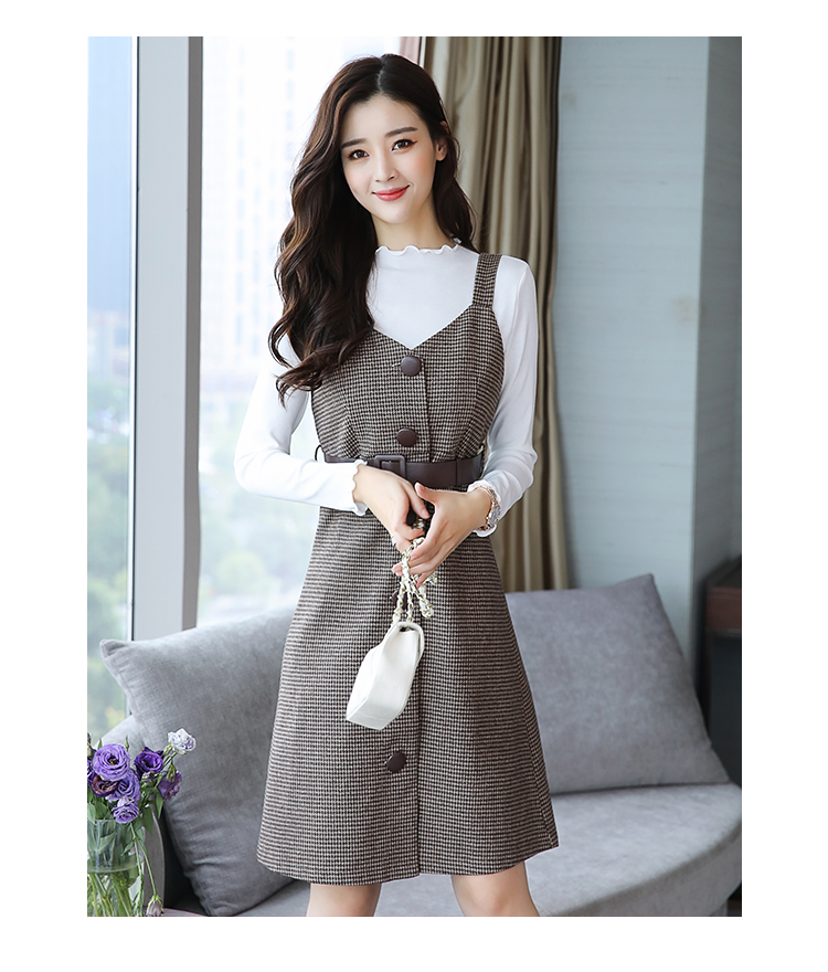 EW20242 Stylish Top and Dress Set Khaki