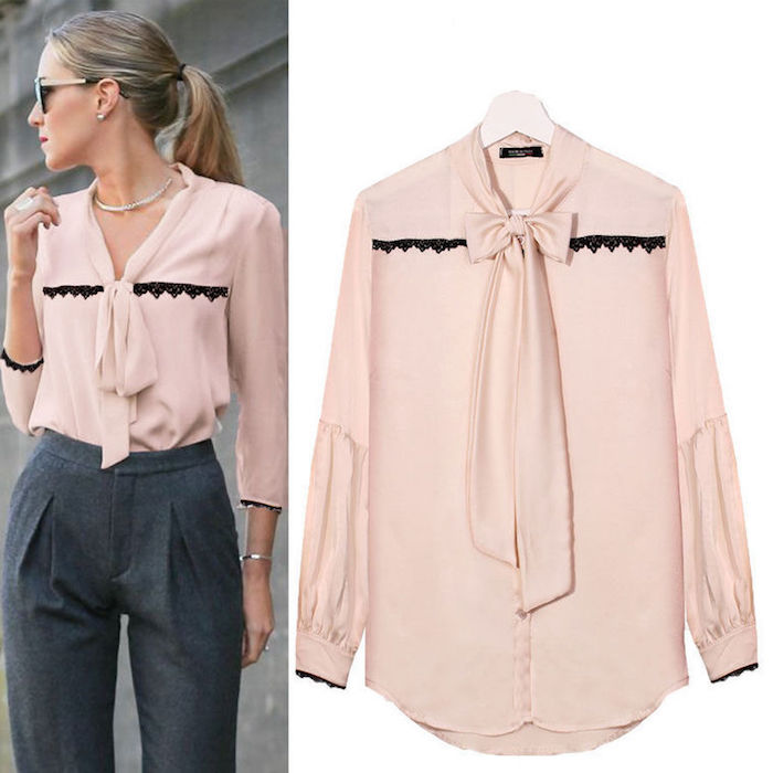 EW20245 Stylish Chiffon Top Pink