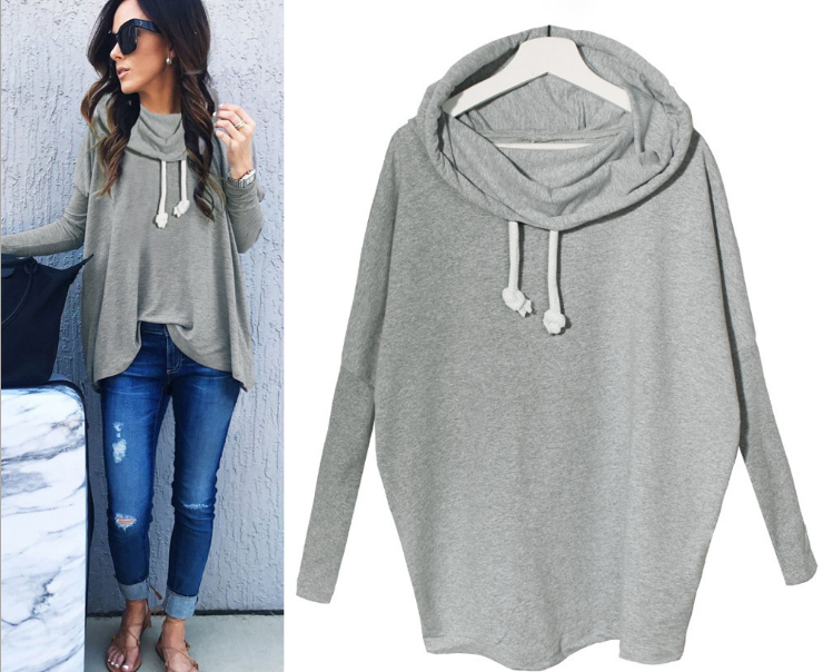 EW20246 Europe Fashion Top Grey