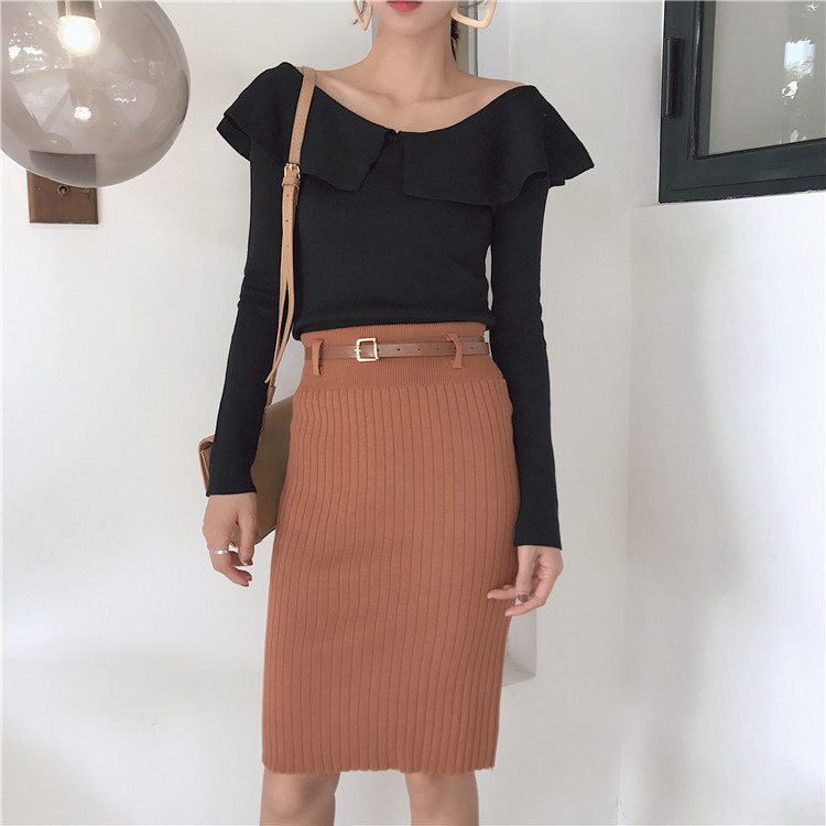 EW20273 Elegant Skirt Brown