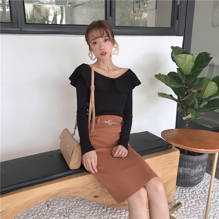 EW20273 Elegant Skirt Brown