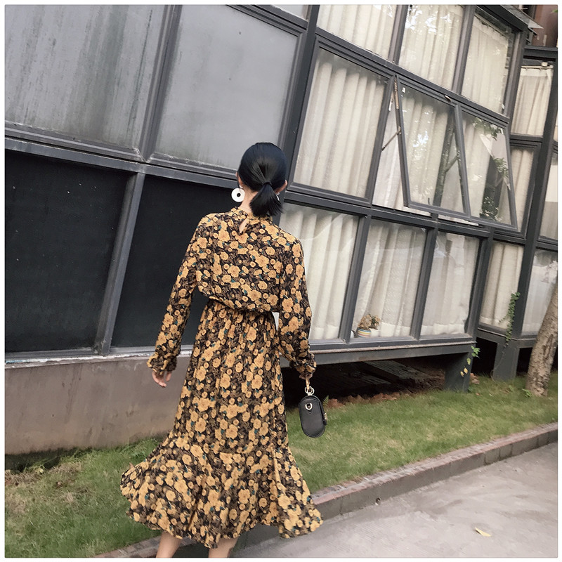 EW20285 Floral Dress Yellow