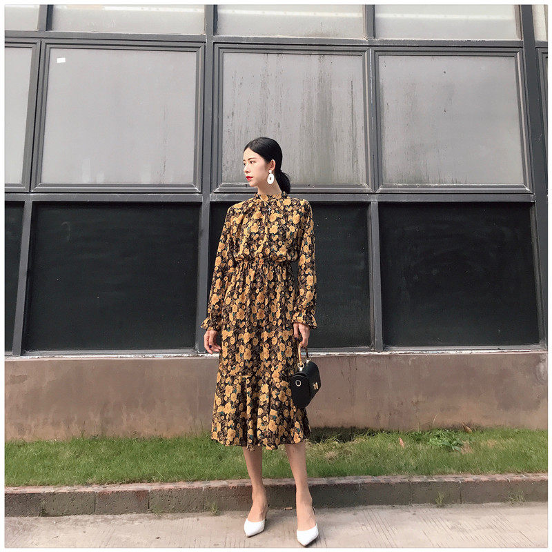 EW20285 Floral Dress Yellow
