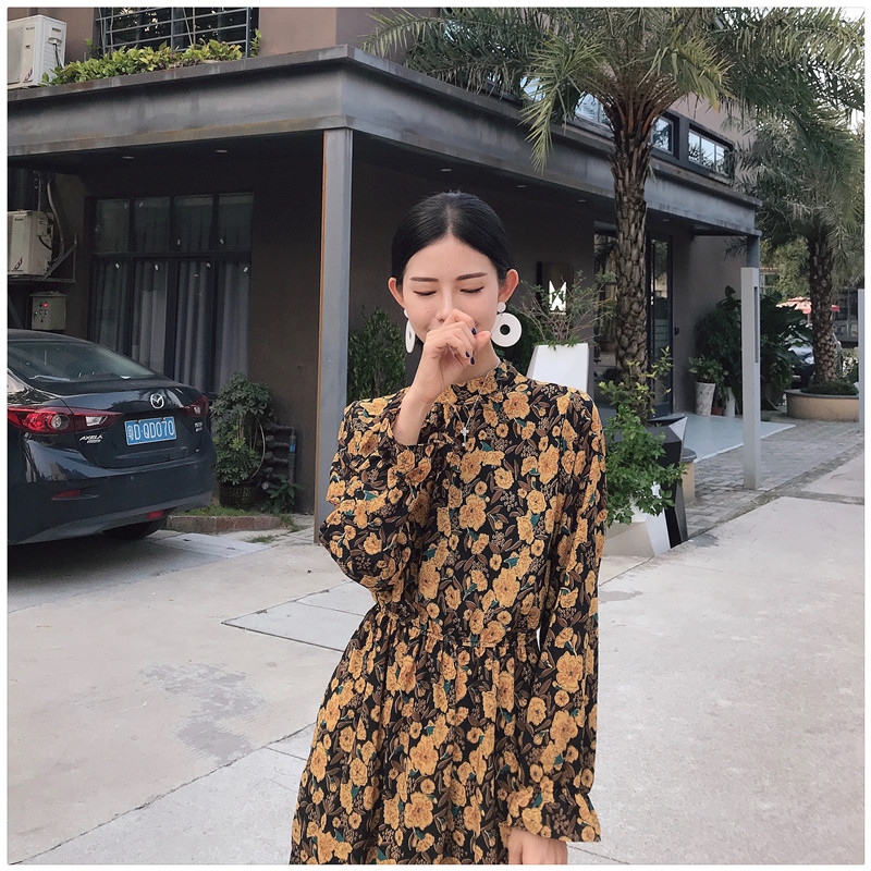 EW20285 Floral Dress Yellow