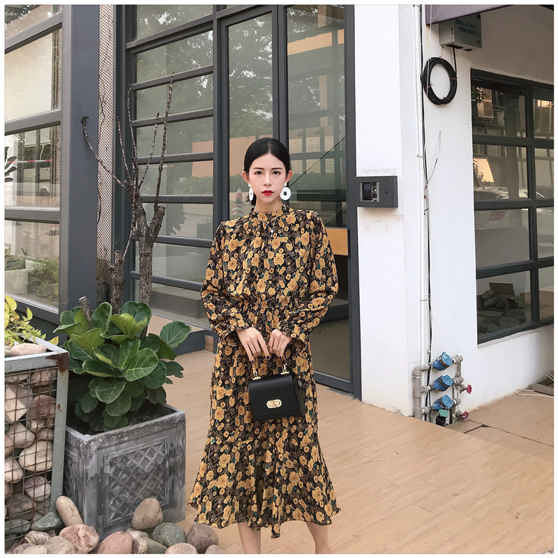 EW20285 Floral Dress Yellow