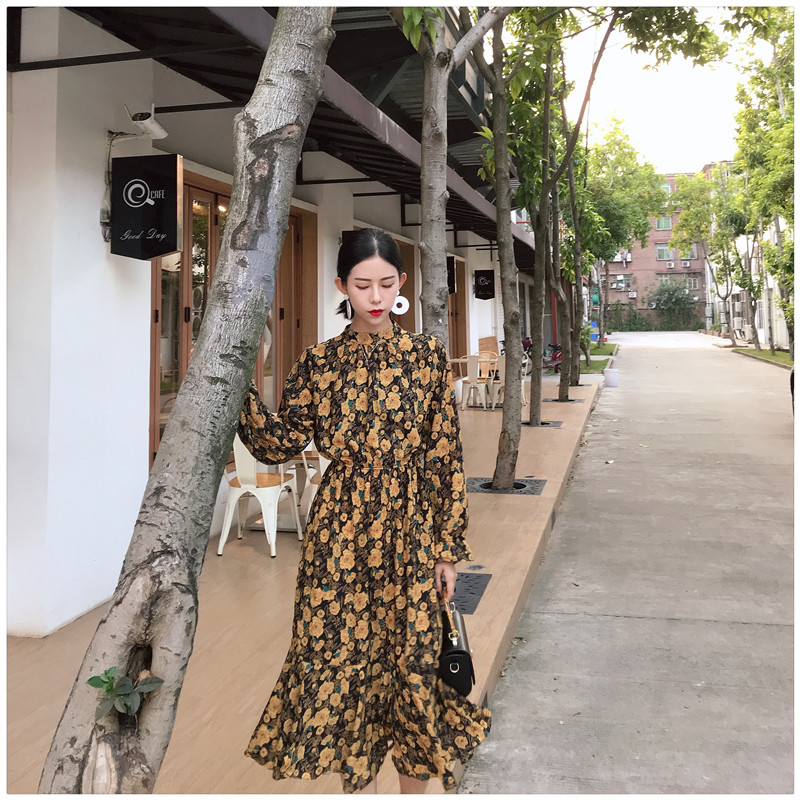 EW20285 Floral Dress Yellow