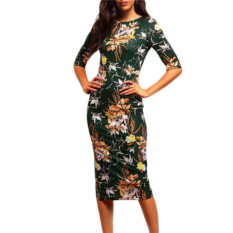 EW20287 Stylish Dress Green