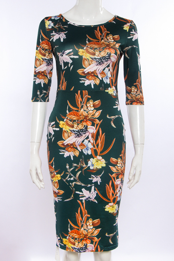 EW20287 Stylish Dress Green