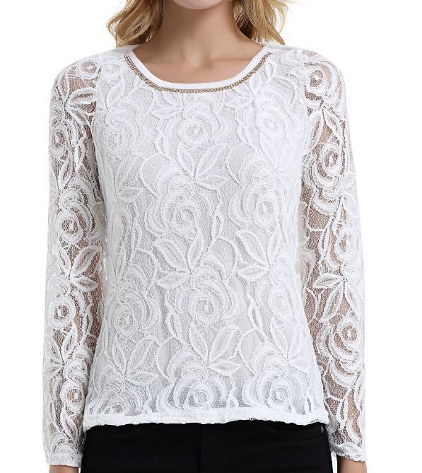 EW20288 Pretty Lace Top White