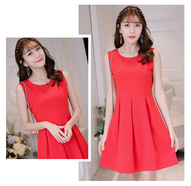 TW60002 Sleeveless Dress Red