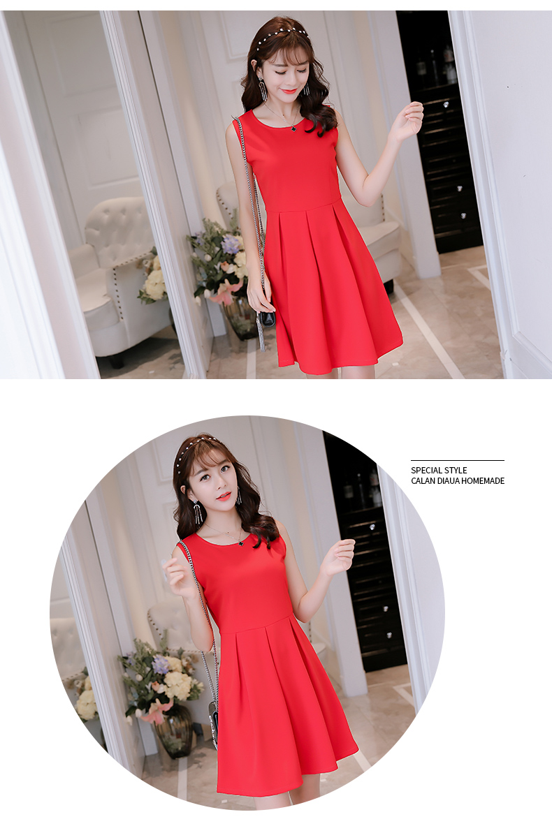 TW60002 Sleeveless Dress Red
