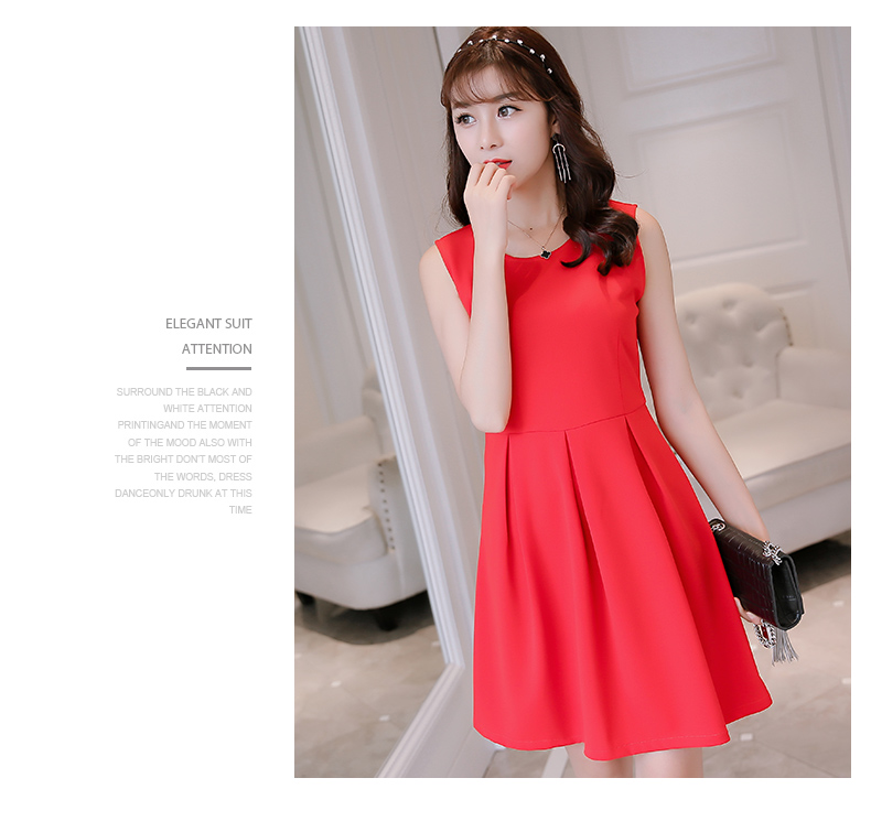 TW60002 Sleeveless Dress Red