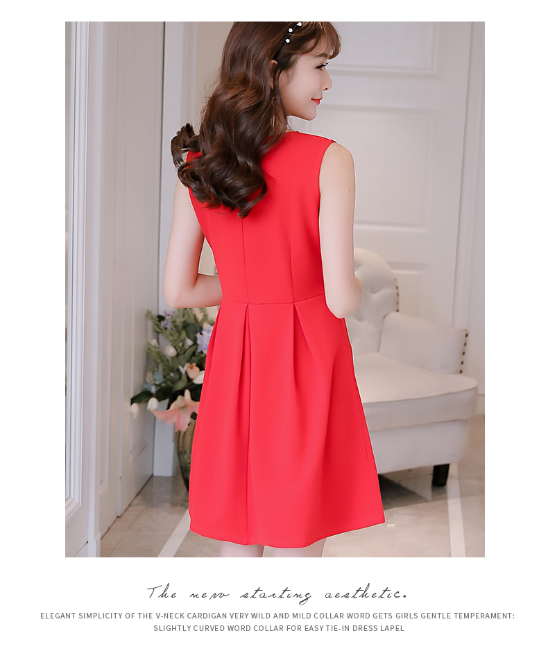 TW60002 Sleeveless Dress Red