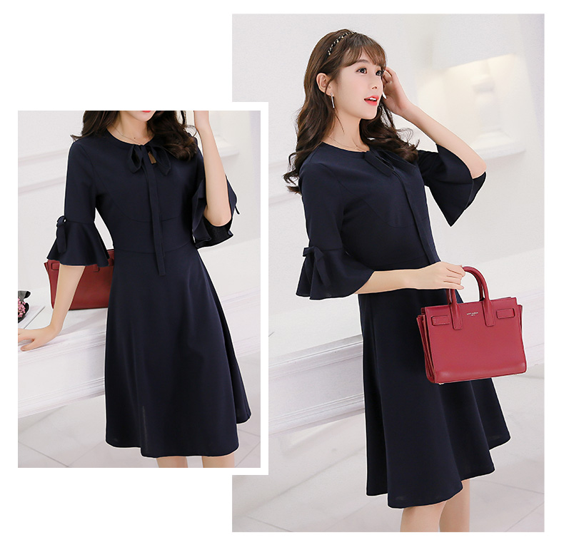 TW60003 Lovely OL Dress Dark Blue