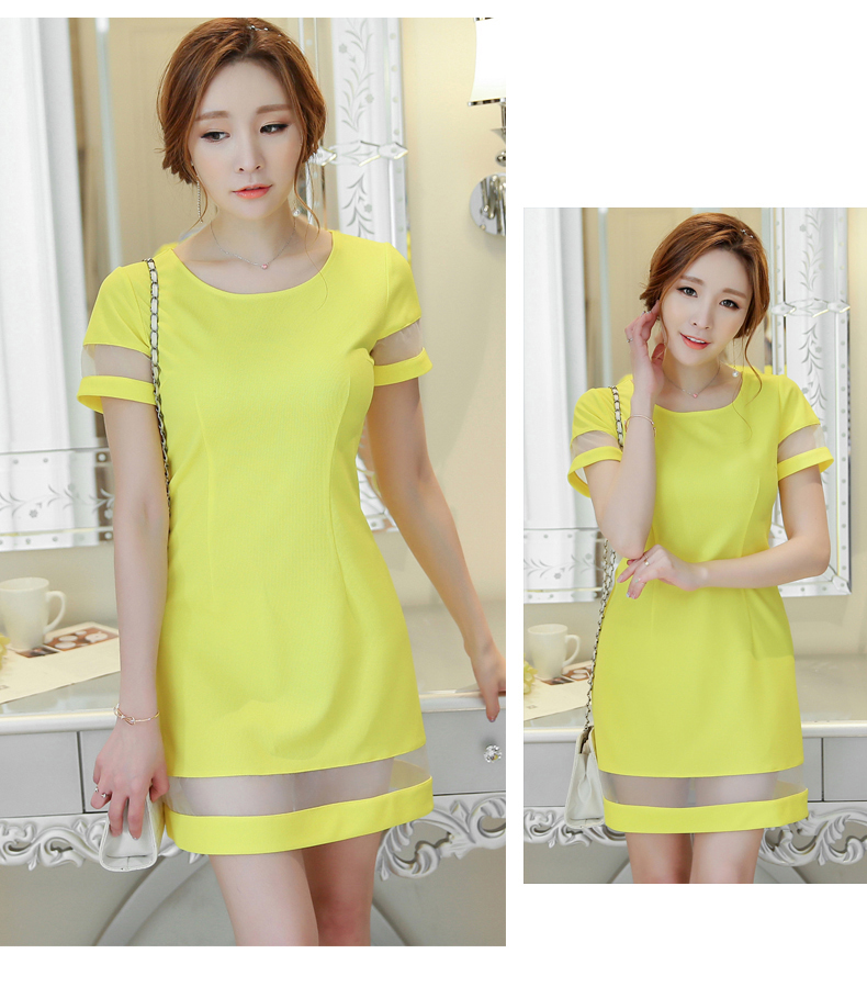 TW60004 Fashion OL Dress Yellow