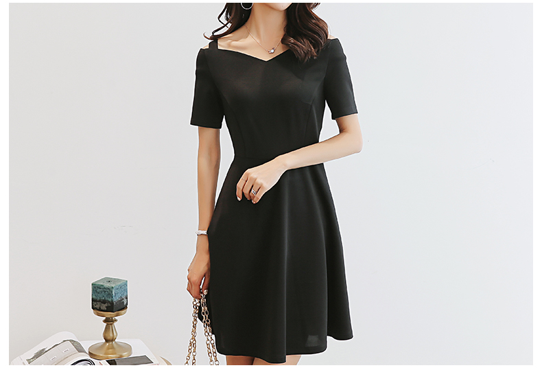 TW60007 Trendy OL Dress Black
