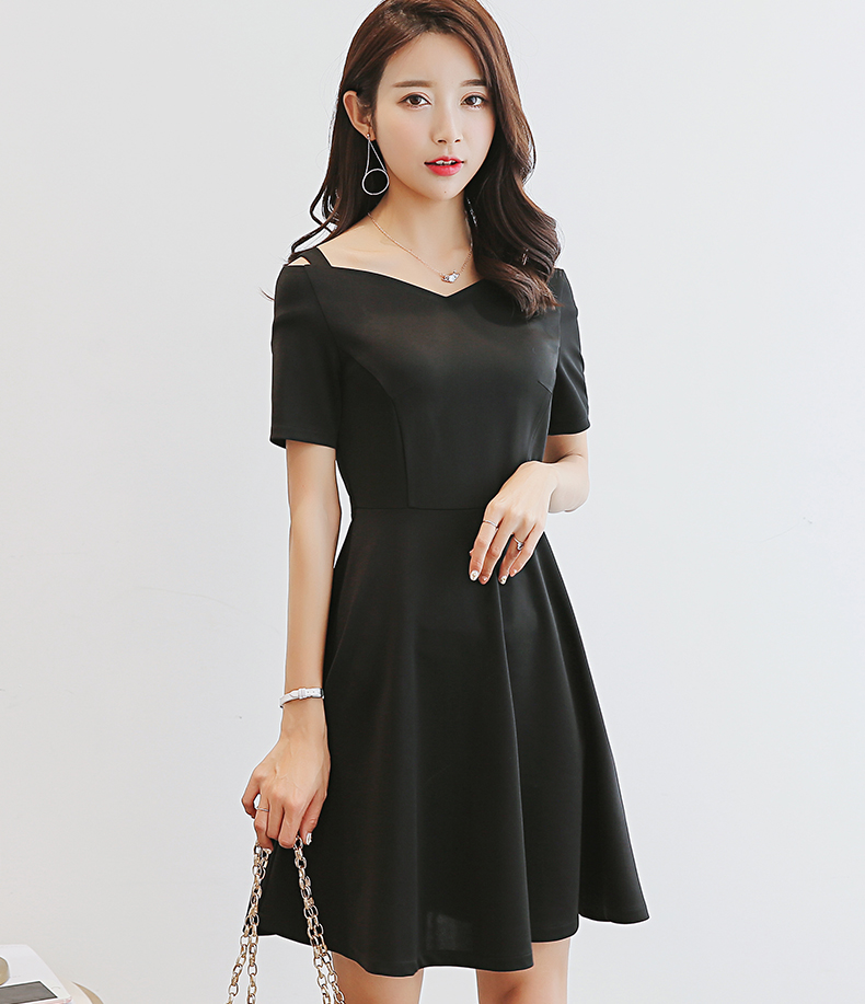 TW60007 Trendy OL Dress Black