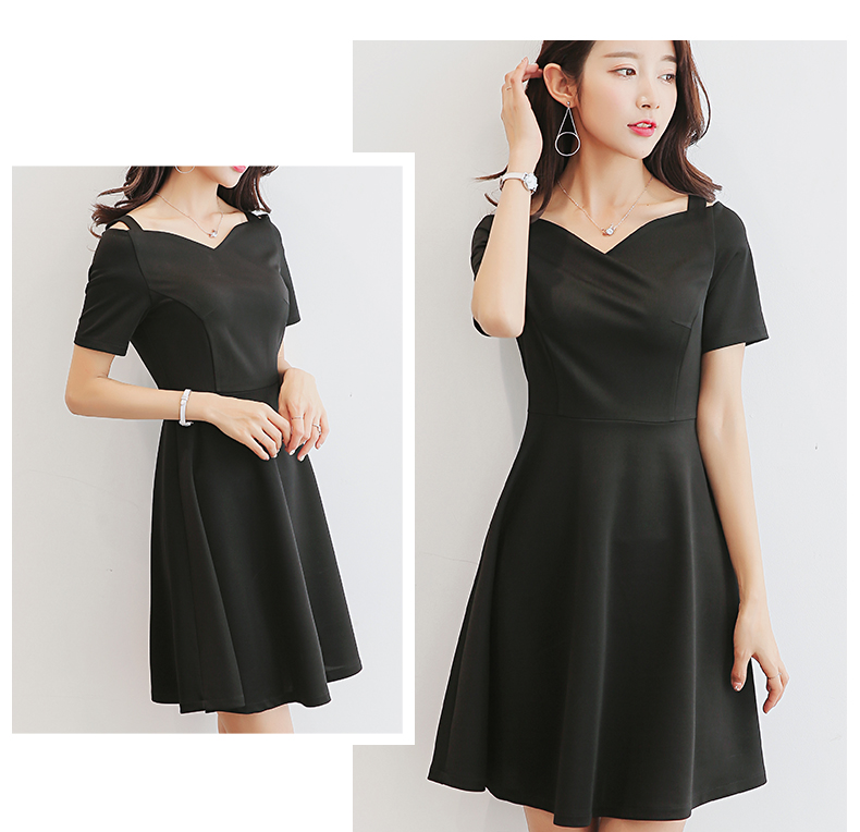 TW60007 Trendy OL Dress Black