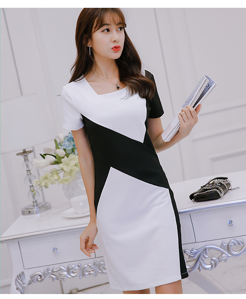 TW60008 Elegant OL Dress White