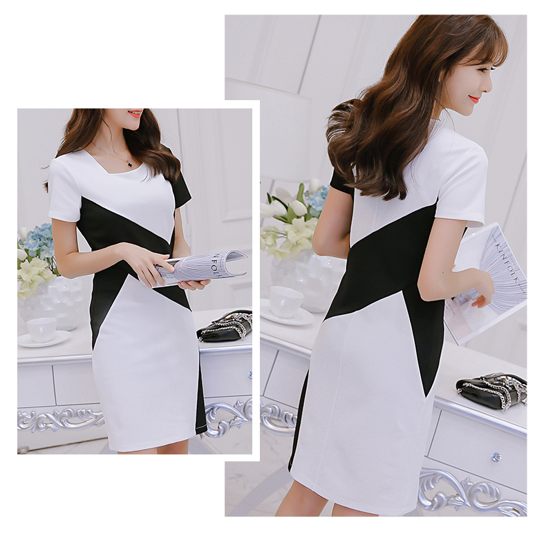TW60008 Elegant OL Dress White
