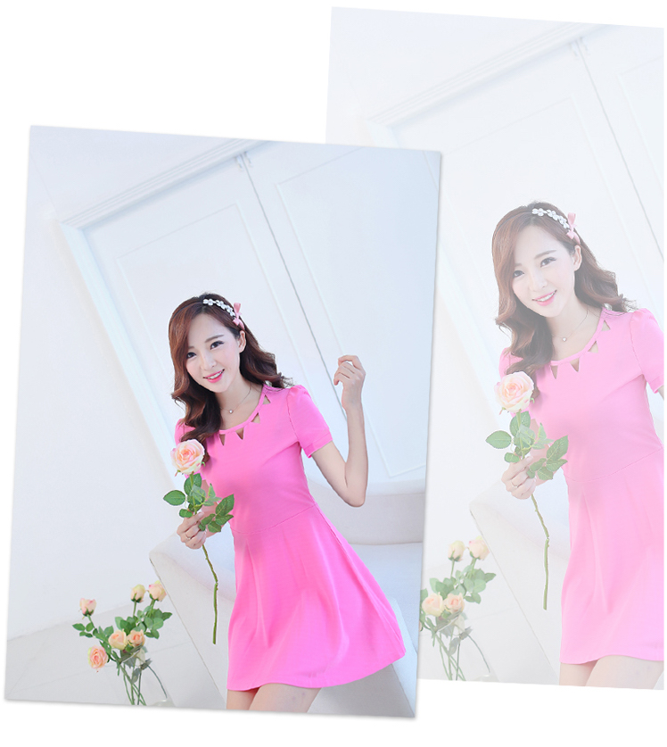TW60011 Pretty Dress Dark Pink