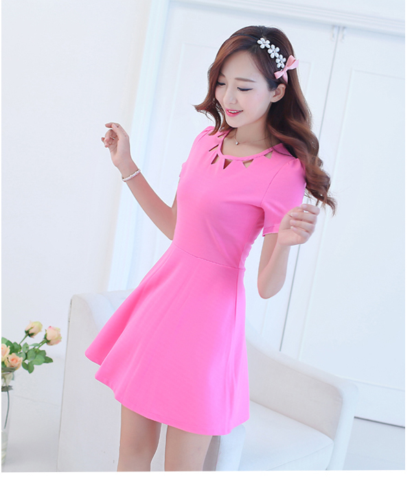 TW60011 Pretty Dress Dark Pink