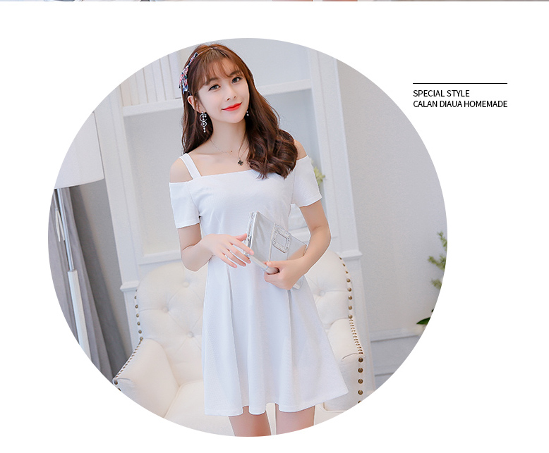 TW60018 Fashion OL Dress White