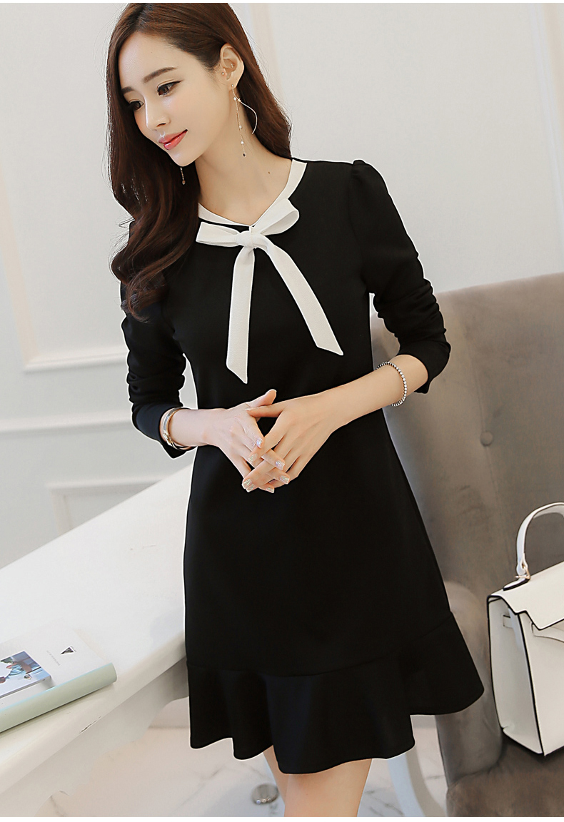 TW60019 Fashion OL Dress Black