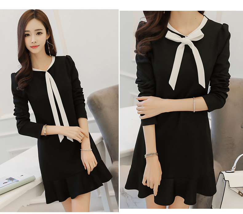 TW60019 Fashion OL Dress Black