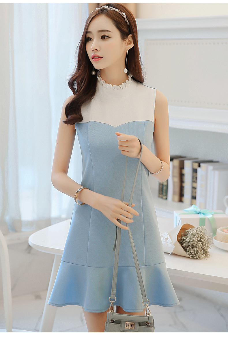 TW60020 Sweet OL Dress Blue