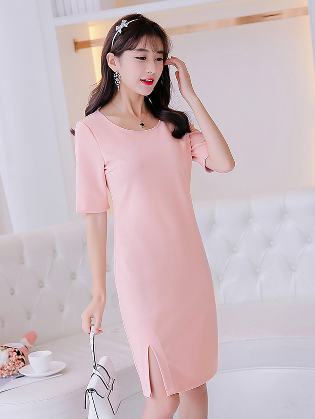 TW60025 Elegant OL Dress Pink
