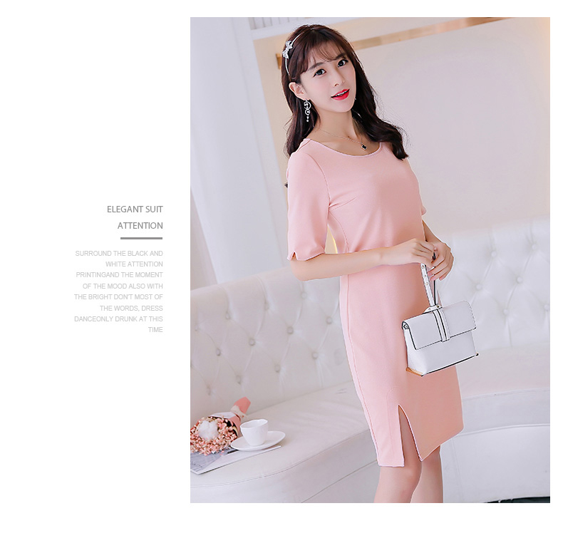 TW60025 Elegant OL Dress Pink