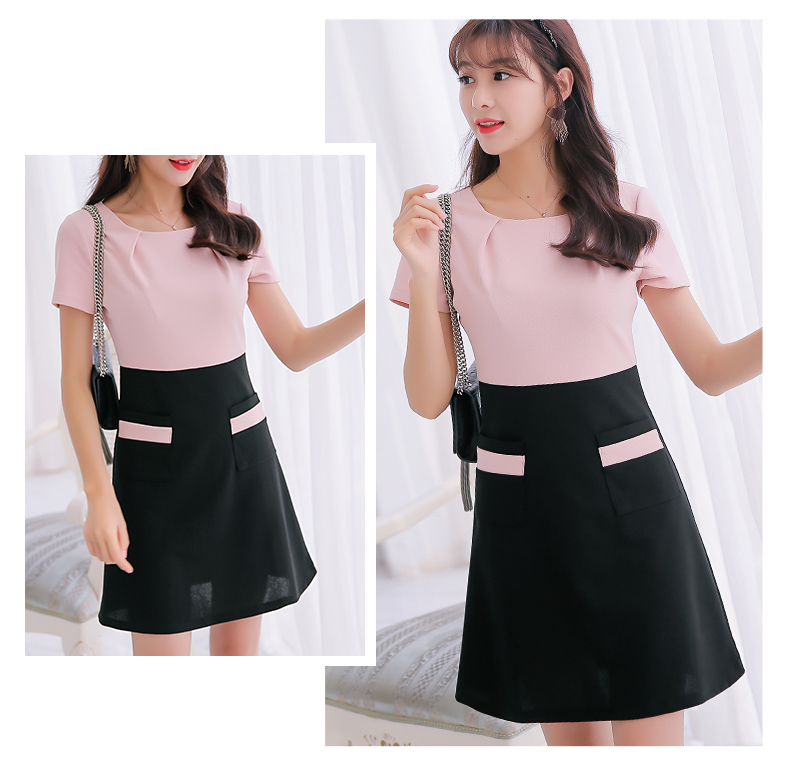 TW60032 Stylish OL Dress Pink