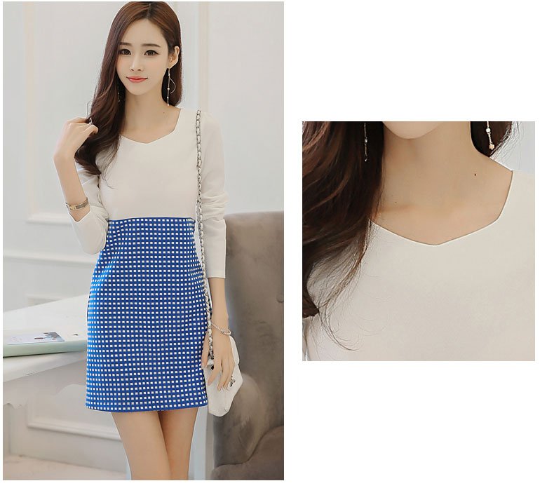 TW60042 Lovely OL Dress Blue