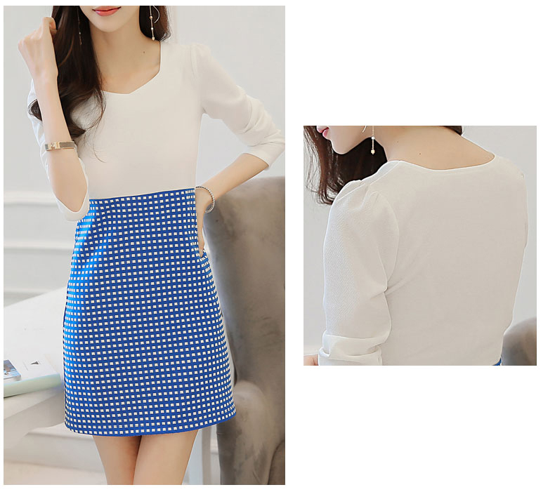 TW60042 Lovely OL Dress Blue