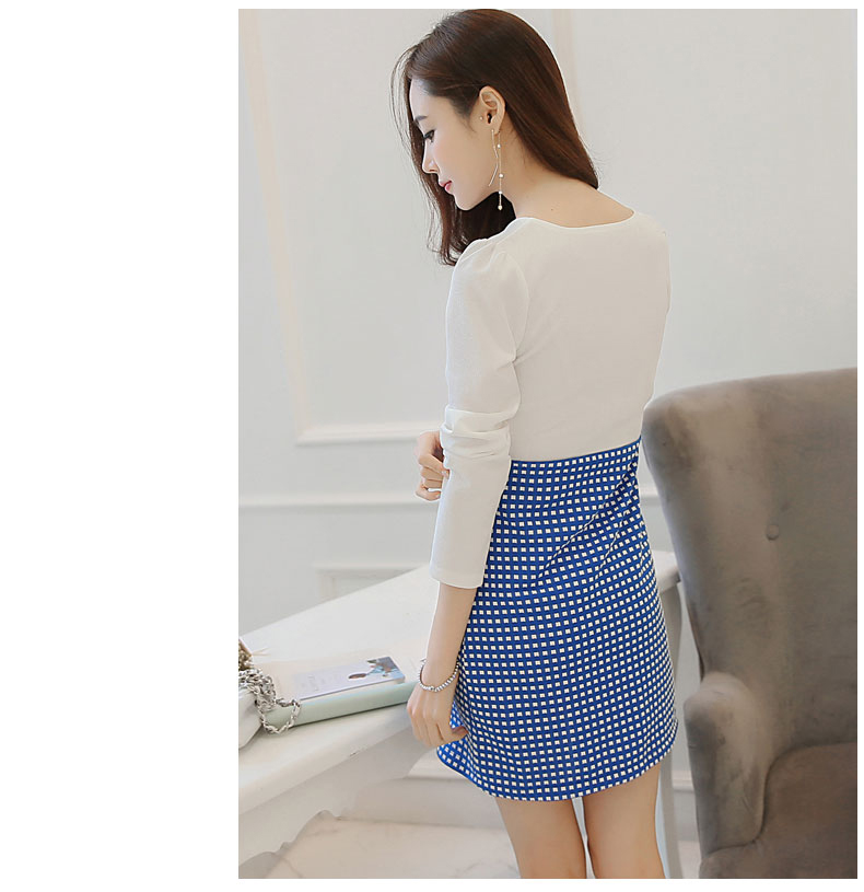 TW60042 Lovely OL Dress Blue