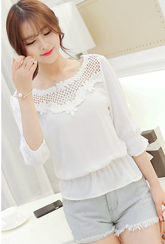 TW60043 Sweet Fashion Top White