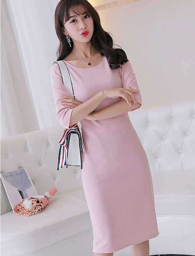 TW60047 Charming OL Dress Pink