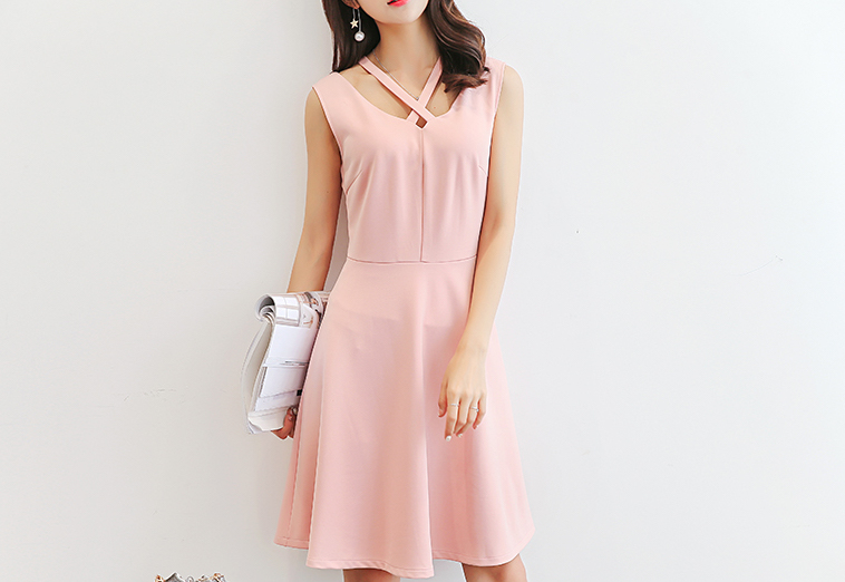TW60050 Fashion OL Dress Pink
