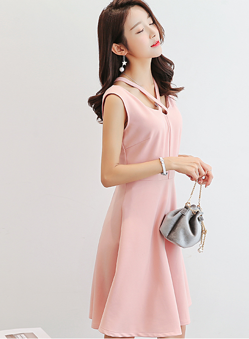 TW60050 Fashion OL Dress Pink