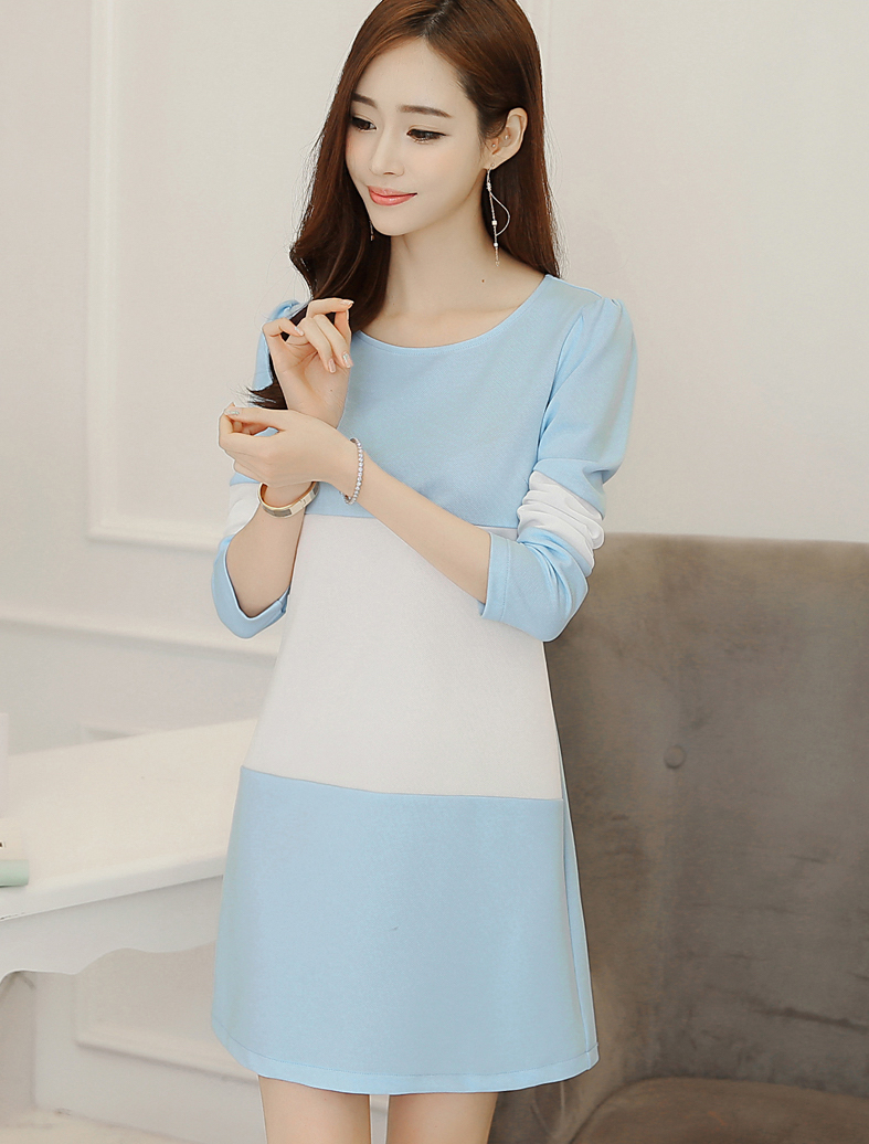TW60057 Sweet OL Dress Blue