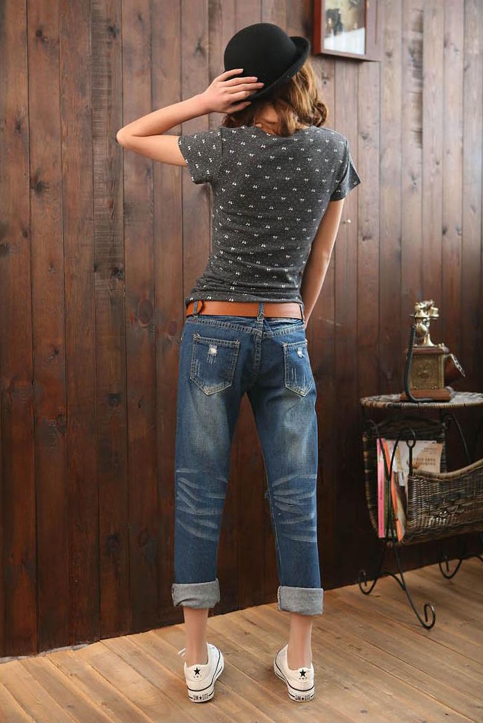 TW60065 Stylish Denim Pant Dark Blue