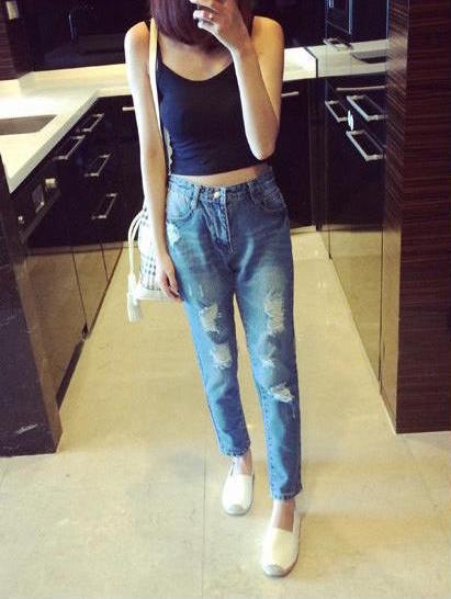 TW60066 Stylish Denim Pant Blue