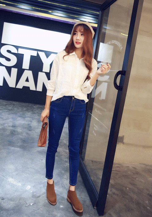 TW60071 Fashion Denim Pant Blue