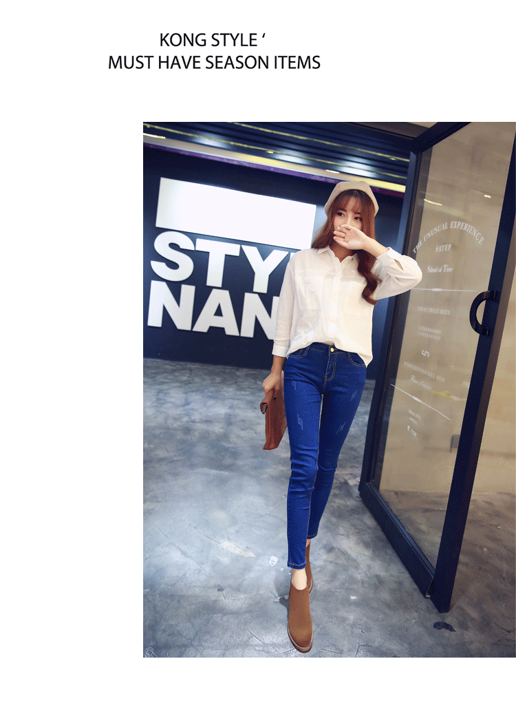 TW60071 Fashion Denim Pant Blue