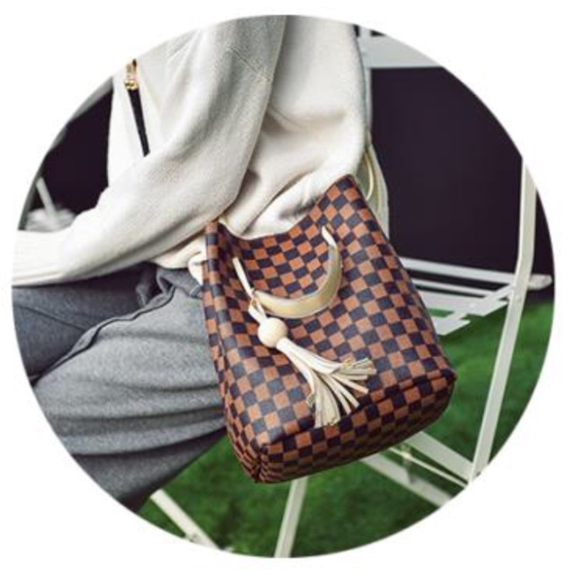 KW80048 Women Bag Brown Square
